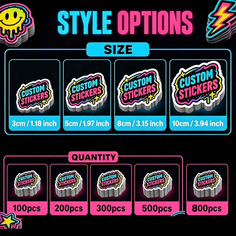 TEMU Custom Shape Die-cut Stickers From Provided Images, Support Uploading Graffiti Patterns, Photos, Artistic Illustrations, Personalized Text, And