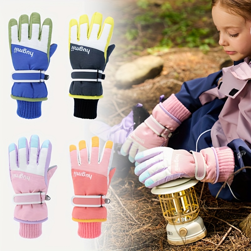 Kids Ski Gloves for Boys Girls, High Quality Winter Early Gloves  in Cold Weather, Warm Windproof Thermal Insulated, 4-7 8-12 Years