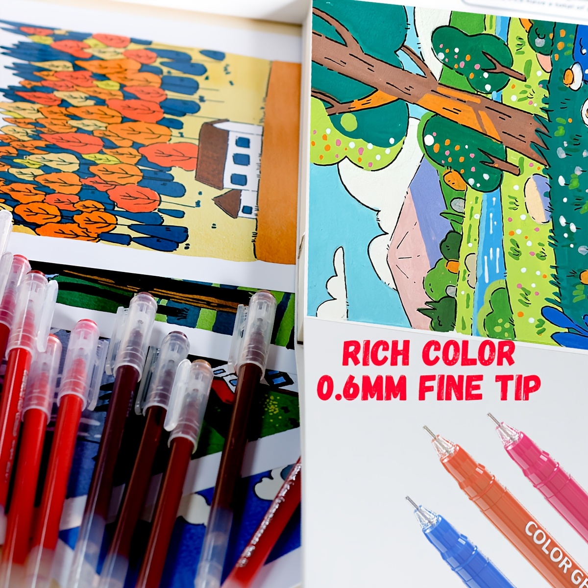 LANGUO Colored Gel Pens Set, 250/286pcs High Capacity Ink