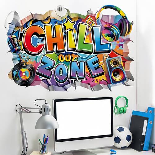 wall stickers self pvc contemporary style glossy irregular shape single use for game room bedroom home decoration