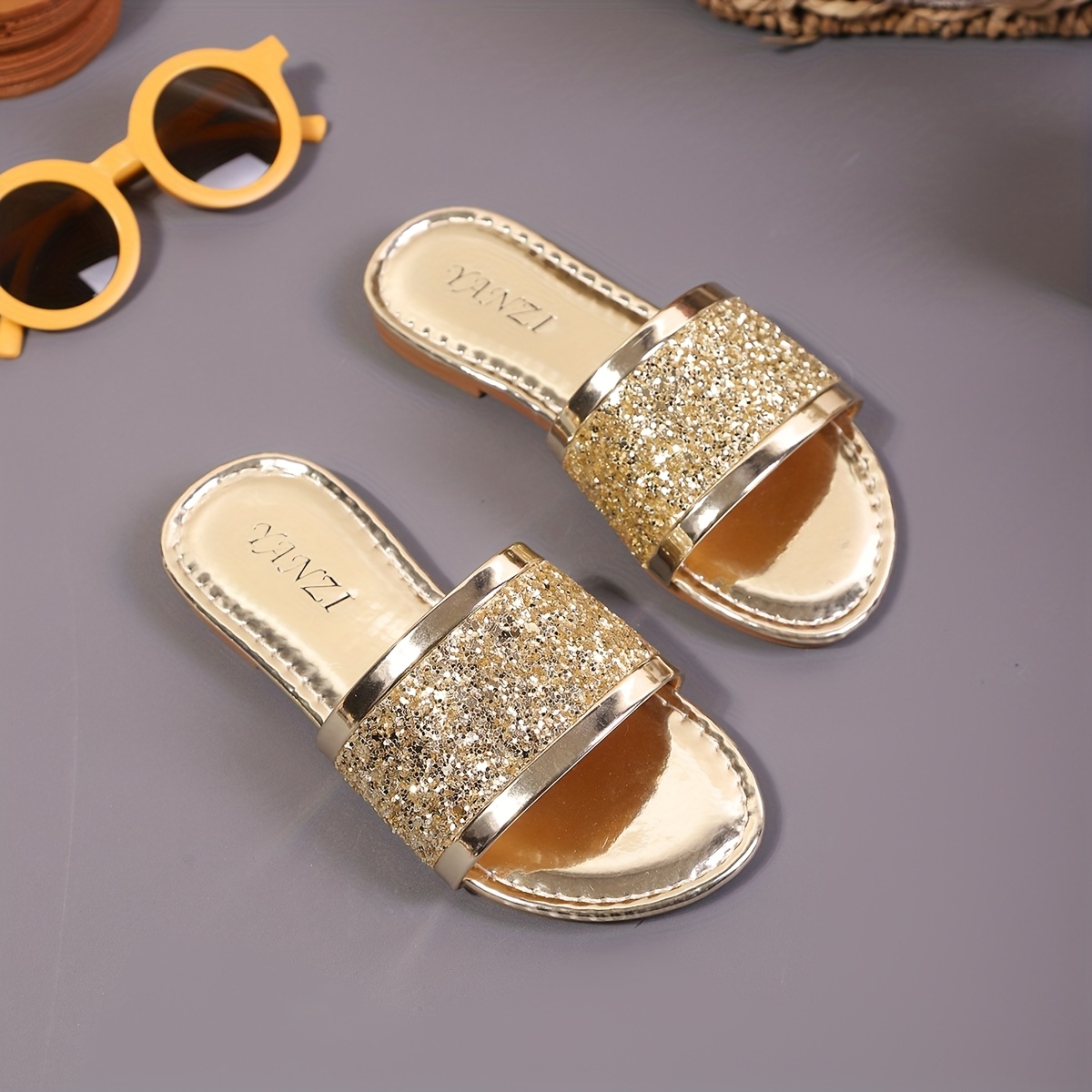 TEMU New Stylish Summer Flat Sandals For Girls With