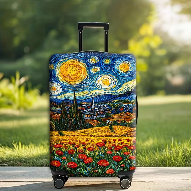 TEMU That Used During Trips, Printed Luggage Protective Covers, High-elasticity Bags With Starry Sky Patterns, Suitcase Covers, And Dustproof Covers