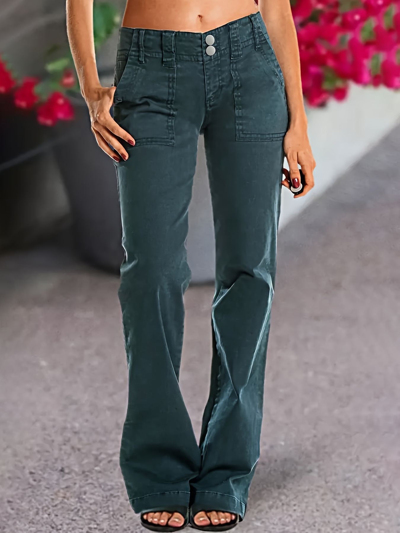 Women's fashion high rise relaxed fit jeans