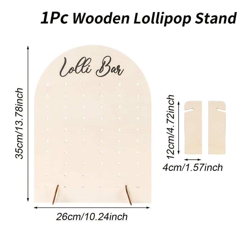 E-shop 1 Stück Elegantes -Holz-Lollipop-Ständer mit -Displayregal – Künstlicher Lollipop-Halter geeignet für Geburtstagsdeko, Dusche, Hochzeitszentrum,