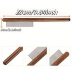 3 pack solid wood cat combs stainless steel teeth for rabbit massage flea lice comb removes mats and loose fur grooming comb for small medium pets