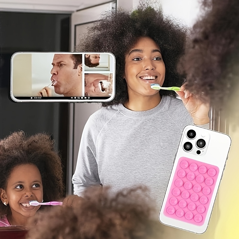 Silikon-Saugnapf-Handyhalterung – Rutschfester Handyhalter Für Selfies & Videos, In Hellrosa