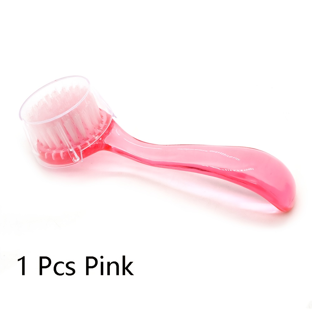 TEMU 1pc Handle Grip Nail Brush For Cleaning Fingernails Manicure Scrub Face Cleaning Brush For Exfoliation And Skin Bristle Cleaning Scrubber With