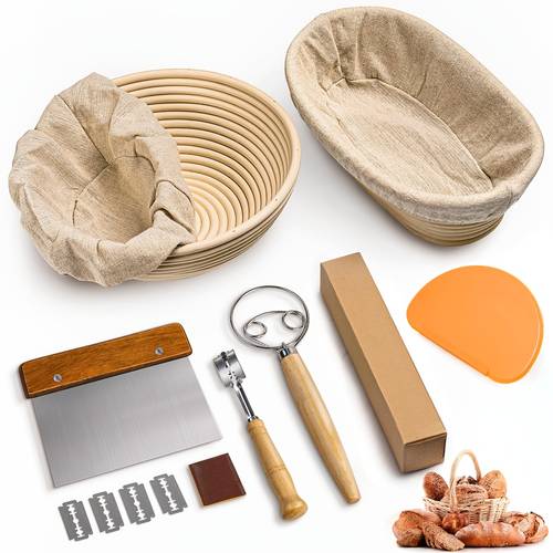 baking set european bread oval round bread basket combination set multifunctional baking gadget