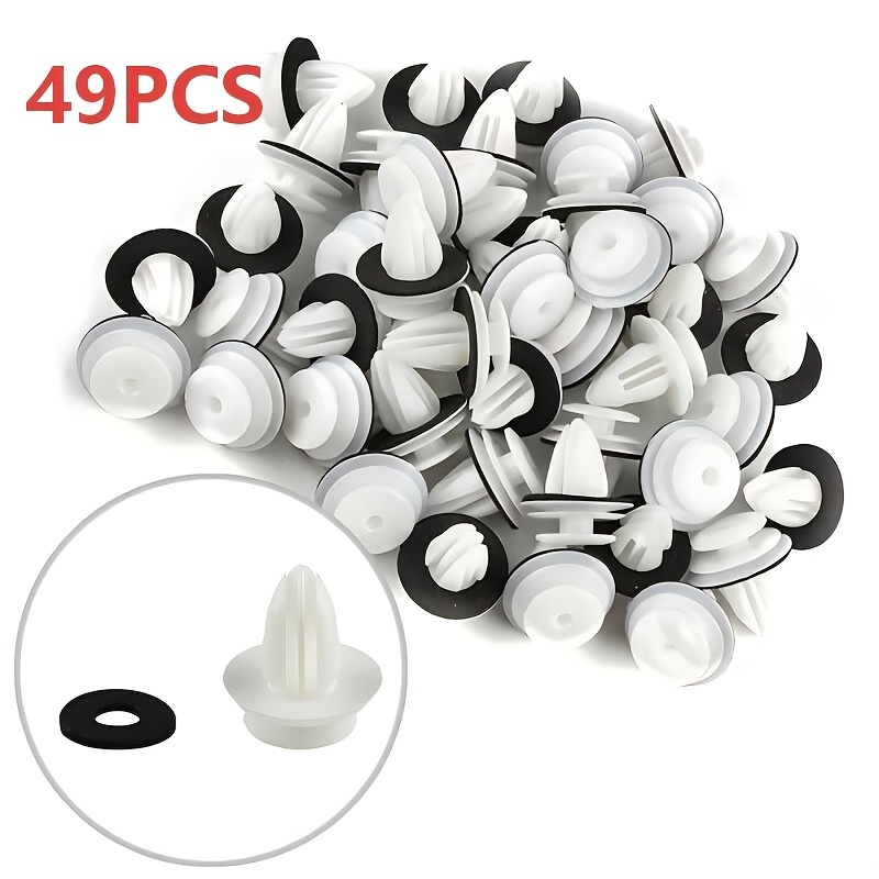 TEMU Lot de 19/49/97 pièces de rivets à enfoncer pour fixations de panneaux de porte de voiture, en matériau durable avec patins absorbant les chocs,