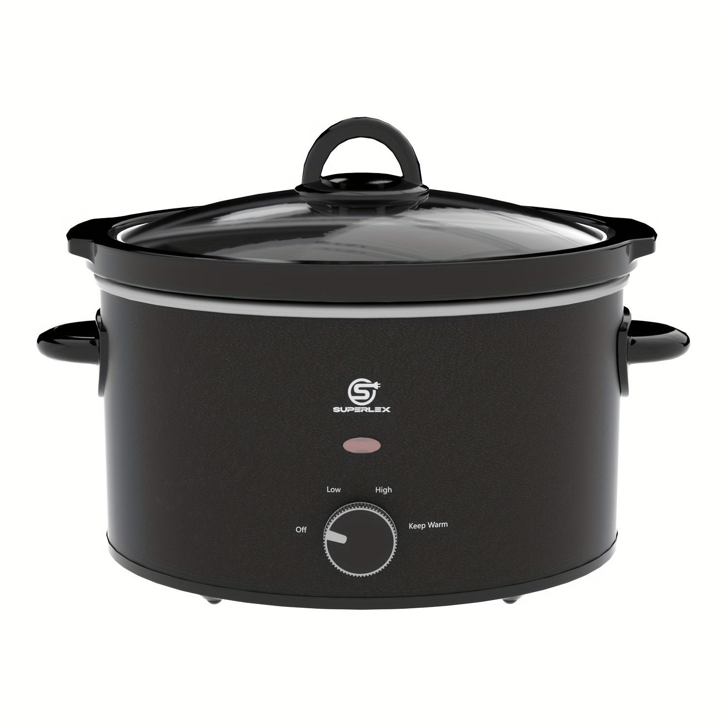 Superlex 3.5l Ceramic Cooker With Tempered Glass Lid & , High-low-off Cooking Function, Ideal For , Steaming, Slow Cooking, And Making Yogurt
