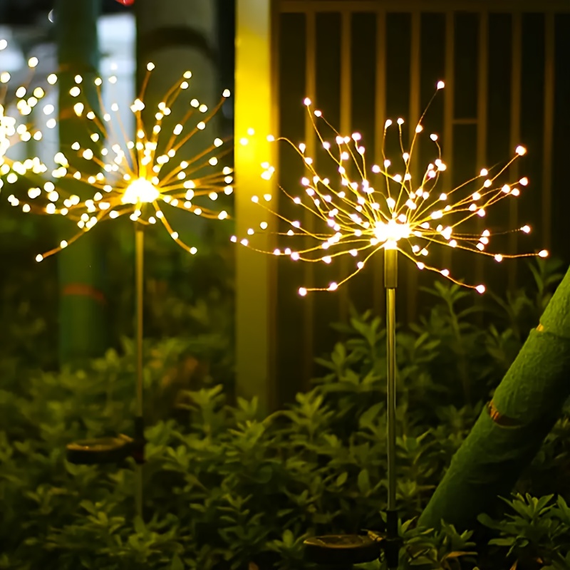 TEMU 1/2/4 pezzi Luci Solari da Giardino Esterno: Rame Flessibile con 90 LED a Forma di d' - Decorazioni per Halloween e Natale con Luminosit�
