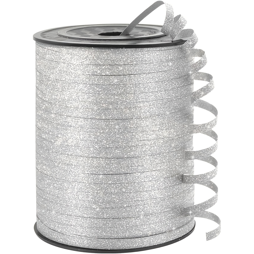 

A Shiny Silvery Ribbon Of 500 Yards, 3/16 Inches Wide - Perfect For Gift Wrapping, Birthday And Wedding Decorations, Floral Arrangements, And Holiday Crafts, Christmas