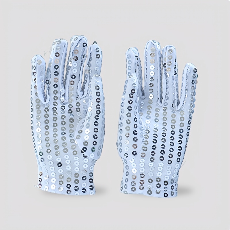 TEMU Gants à paillettes de festival pour hommes et femmes, styles de danse fins pour adultes, danse de nuit, gants de décoration de spectacle