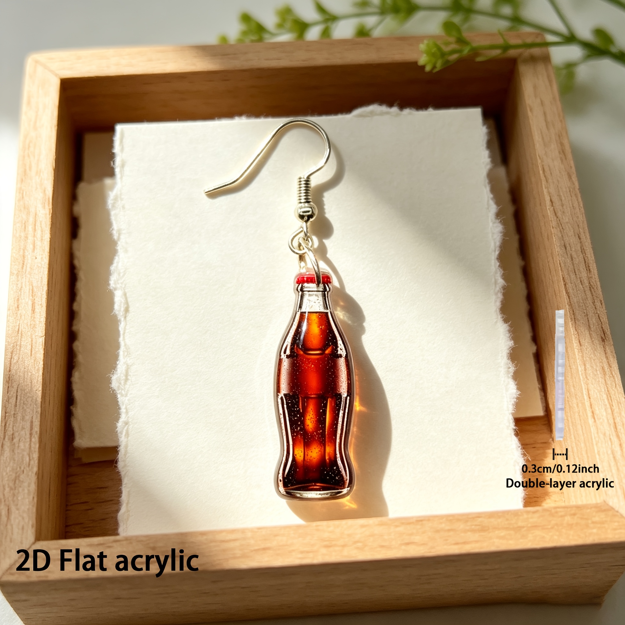 Asymmetric Cola Bottle & Iced Drink Cup Dangle Earrings
