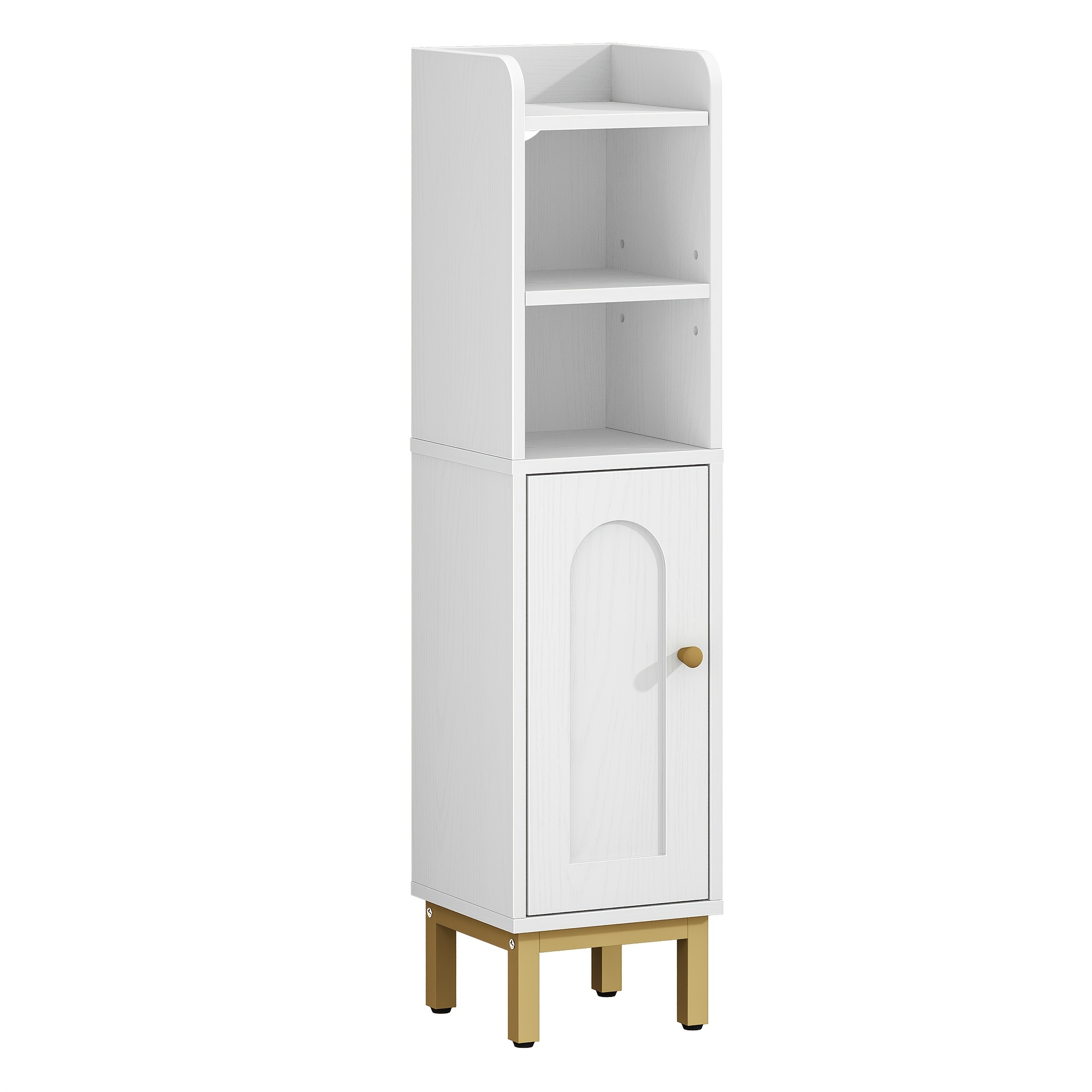 TEMU Bathroom Storage Cabinet, Small Corner Floor Cabinet With Door And Shelves, Narrow Toilet Paper Cabinet, Bathroom Organizer With Adjustable