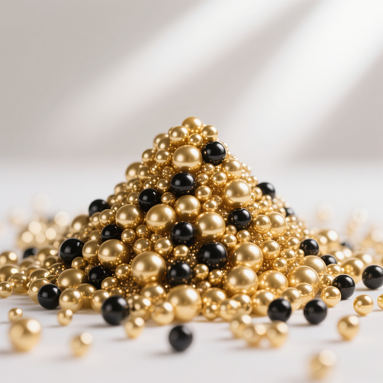 Image of 1850pcs Golden Floating Beads, Vase Filler, , For Centerpieces Vases, For Vases, Vase Fillers For Centerpieces, Marbles For Vases, , Hallowmas, Thanksgiving Day, Christmas, New Year
