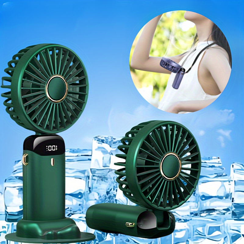 

Versatile Usb-rechargeable Mini Fan - 5 Speeds, Portable Handheld Design For Travel & Office Use, Unisex, Available In 5 Colors