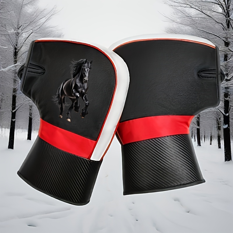 TEMU 1 di guanti da ciclismo e moto con stampa che , guanti invernali e antivento per moto, ciclismo e guida , guanti da resistenti e per uso , guida