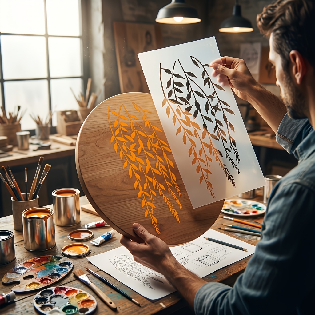 2pcs Vine Stencils for Wall Painting and DIY Crafts