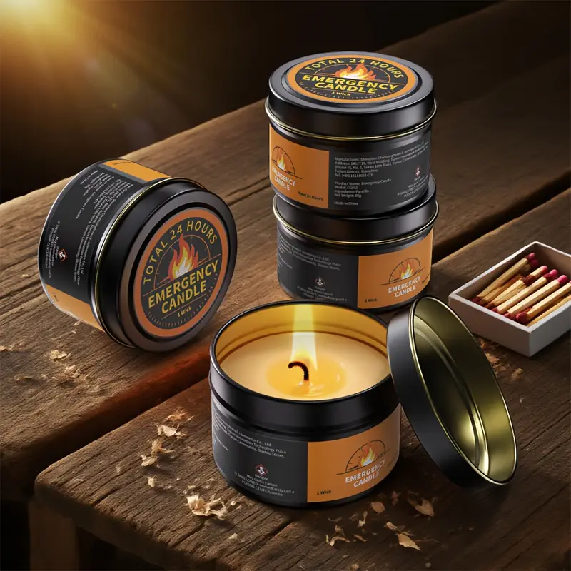 long lasting emergency survival candle 24h burn for blackout camping earthquake kit 4 pack emergency candles survival gear for home emergency preparedness supplies emergency candles smokeless camping stuff emergency kit supplies camping essentials blackout preparedness compact candle smokeless flame burn wax readiness Product details 1