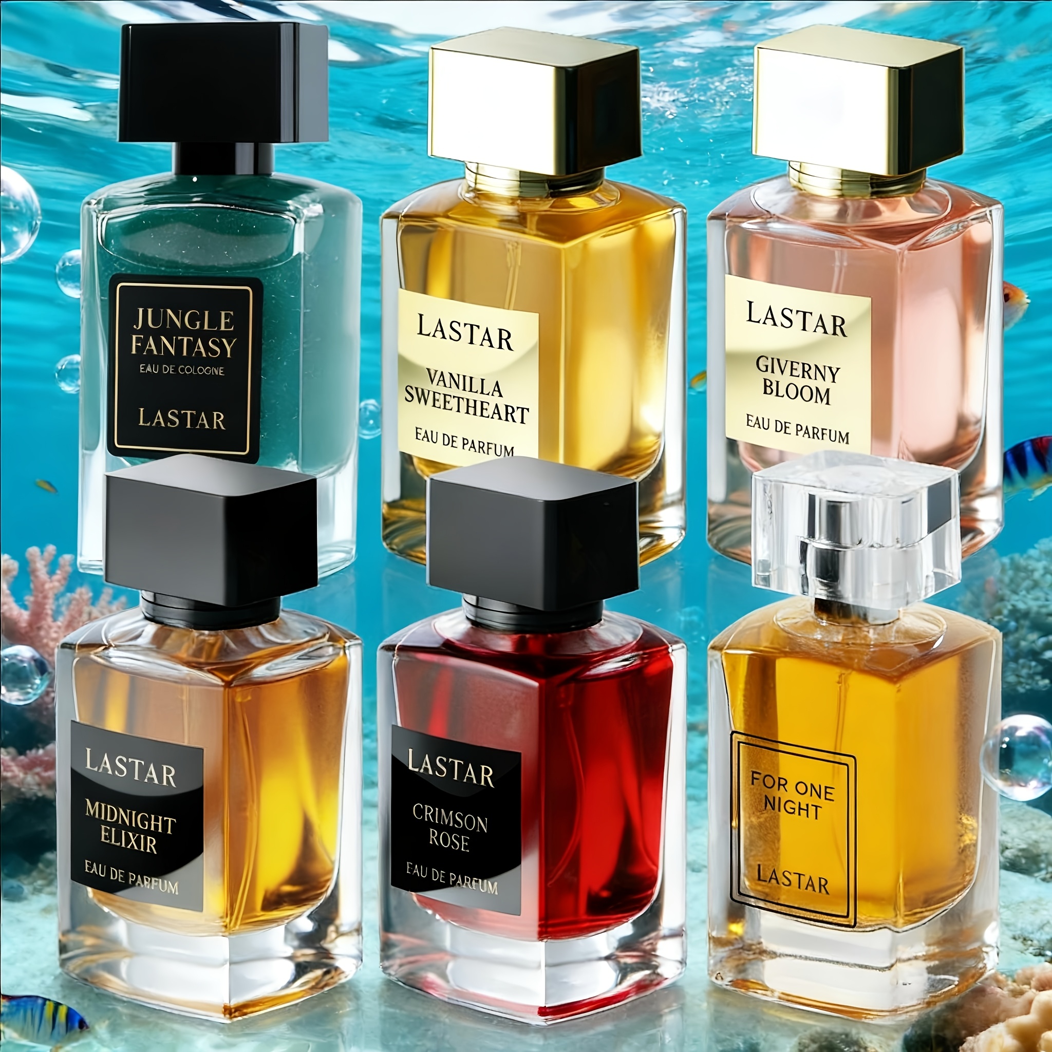 Image of [mysterious Perfume Gift Set] Men's Luxury 6pcs Perfume Set, High Concentration Pheromone Perfume, 50ml*6, Flower, Musk Amber Flavor, Lasting Fragrance, Covering Odor, Different , Father's Day, Gift