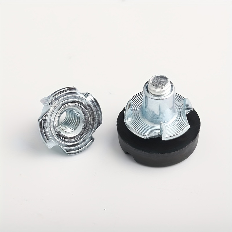 TEMU 12 piezas M6 de piezas ajustables para rectificar muebles, un total de 24 piezas, con tuercas en T, tornillos de nivelación de patas de silla de