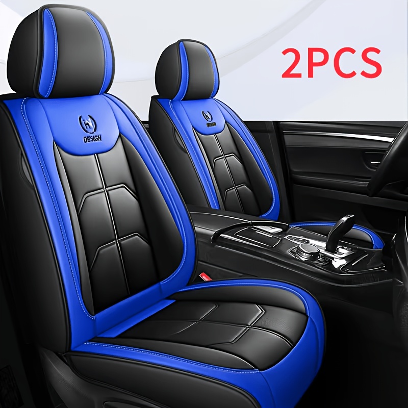 TEMU 2pcs Universal Car Seat Covers, Suitable For All Car Seats, Colorful Lines, Simple And Elegant, Comfortable, Wear-resistant And Durable,