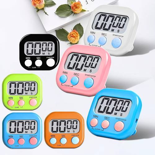digital kitchen timer lcd display countdown timer with loud alarm for cooking multi function digital timer large lcd display kitchen classroom countdown timer with adjustable volume alarm one aaa battery is needed