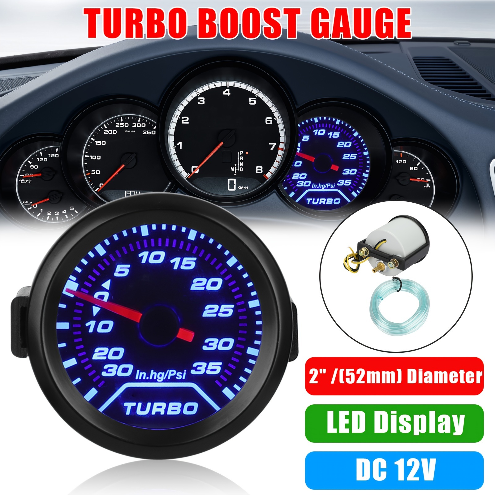 Compteur Horaire Numérique Pour Moteur De Bateau - DC 9-32V, 52 Mm, Pour Camping-cars Et Bateaux - 7