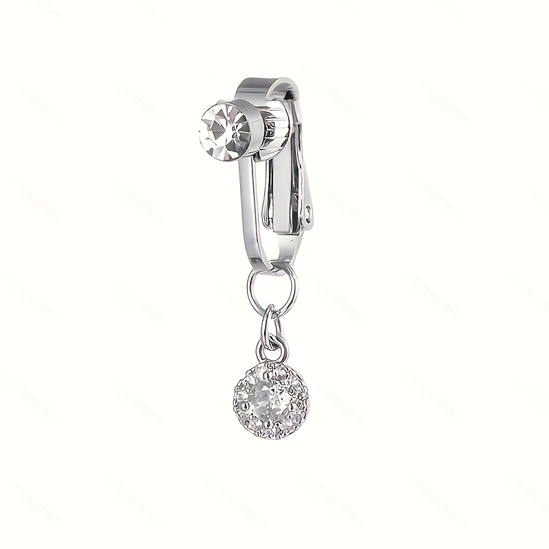 Fake Belly Small Cubic Fake Belly Piercing Clip On Fake Piercing