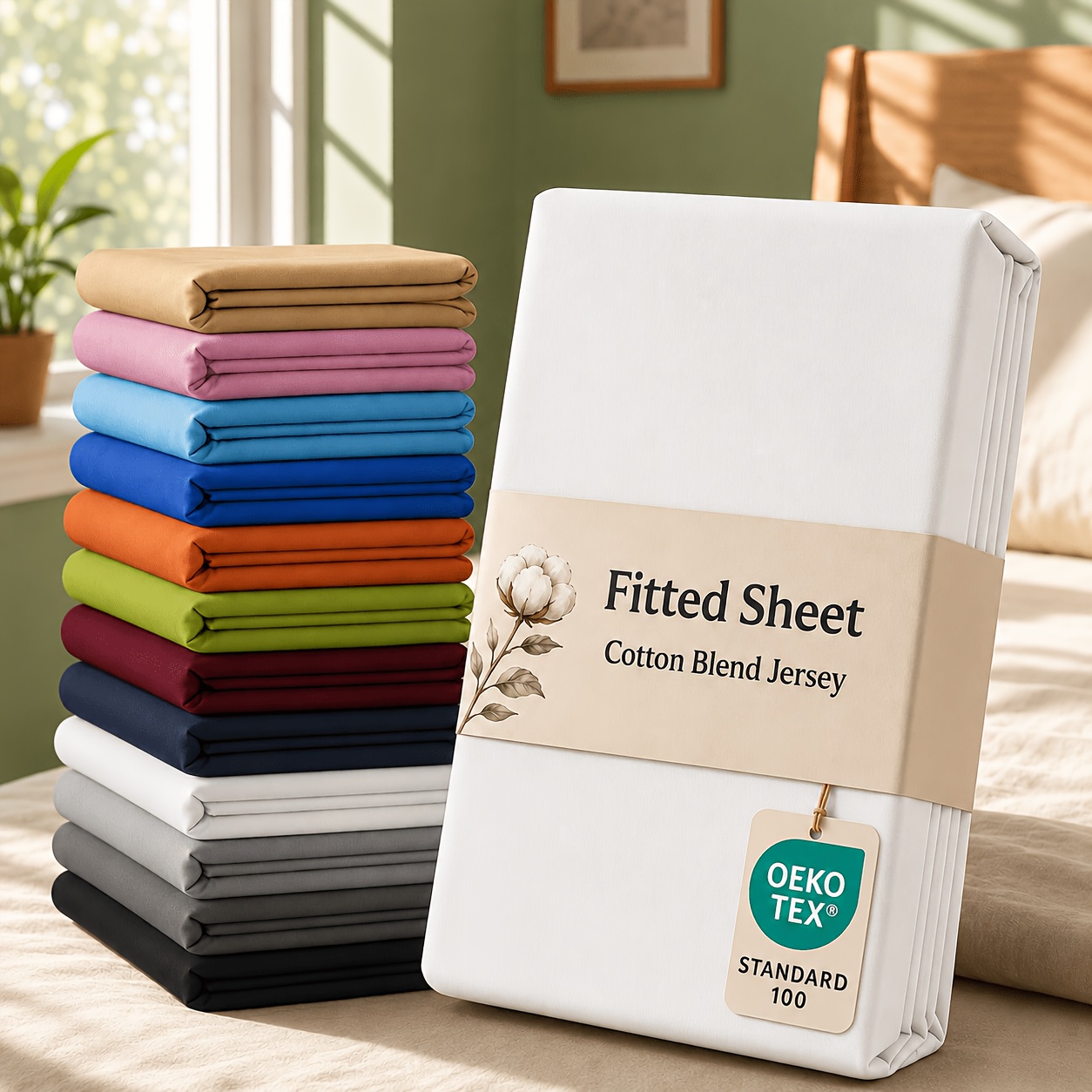 Breathable Sweat-wicking Fitted Sheet, Elastic Deep Pocket Mattress Cover, Wrinkle/fade/shrink Resistant, Washable Bed Cover For Hotel Dorm, Multi Sizes & Colors