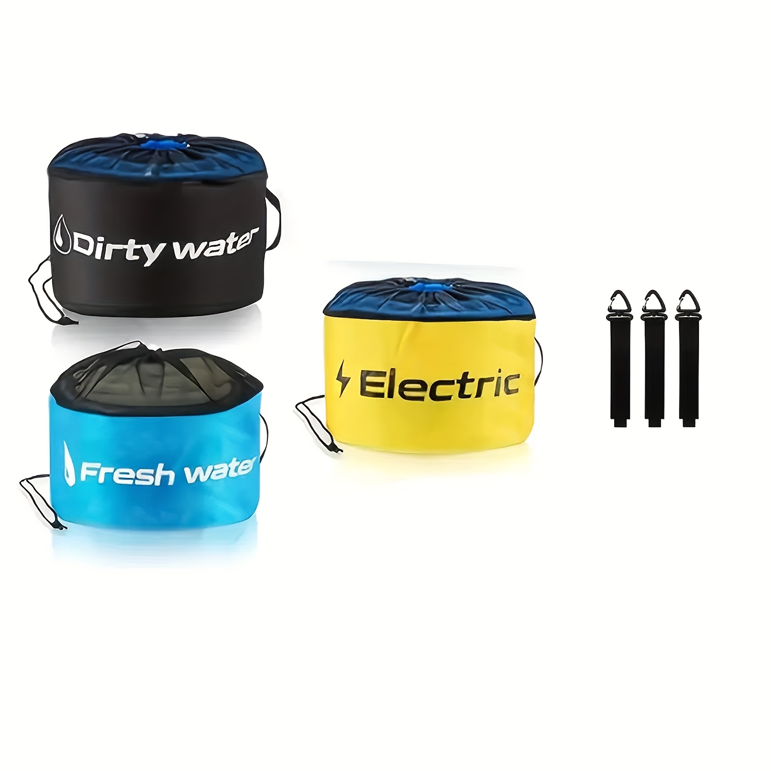 heavy duty rv sewage hose storage bag with drawstring net leakproof portable organizer for   waste water hoses heavy duty material with open drainage compatible with rv     saving design black blue   options ideal rv accessories organizer