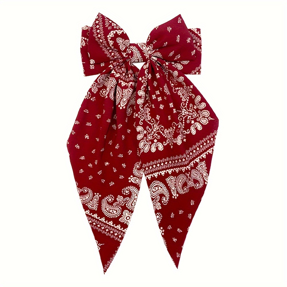 8pcs elegant minimalist bow tie hairpins set printed fabric bow hair accessories for women casual daily wear halloween festival hairpins Product details 3