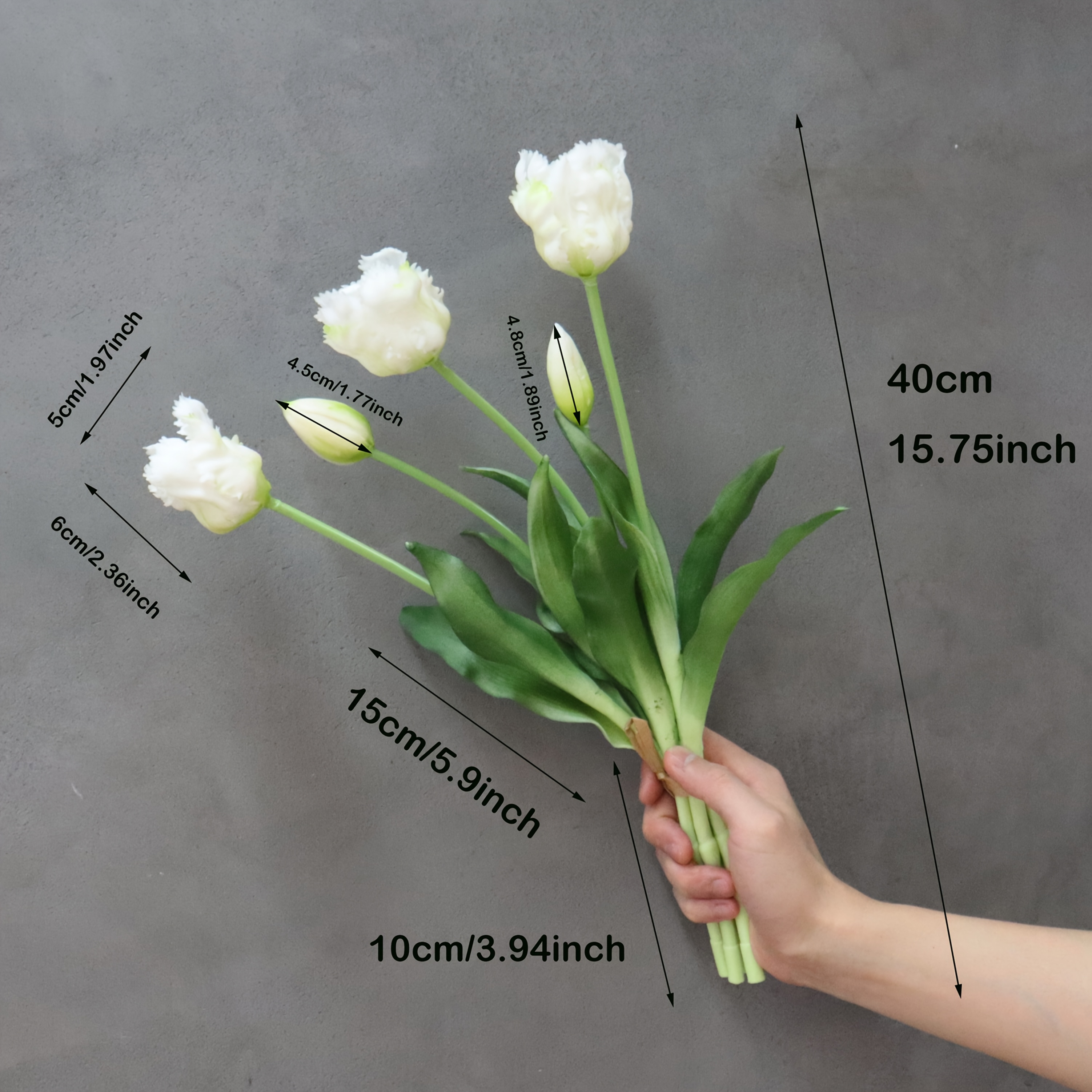 fnf bndel knstliche tulpenblumen wellenfrmigem - Temu Germany
