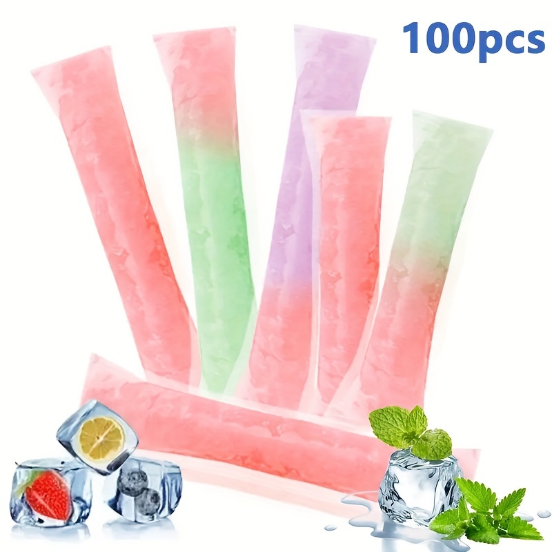 

10/50/100pcs Disposable Ice Popsicle Bags With Funnel, Pet Ice Pop Mold Bags For Homemade Ice Cream And Smoothie, Leak-proof, Freezer Safe, Home Items