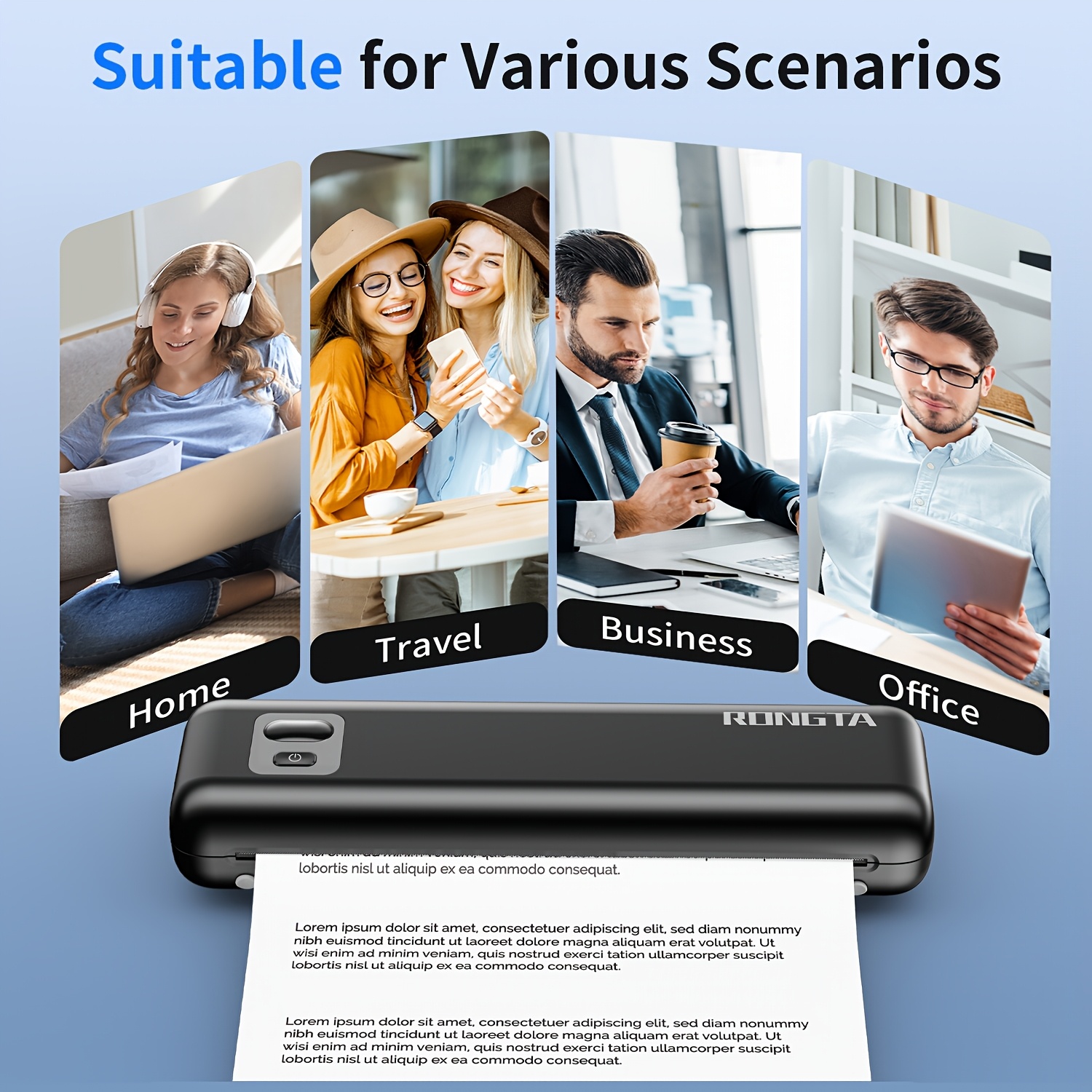   f82a wireless a4   inkless compatible with phone   laptop for home office and travel use   1 roll of paper Product details 6