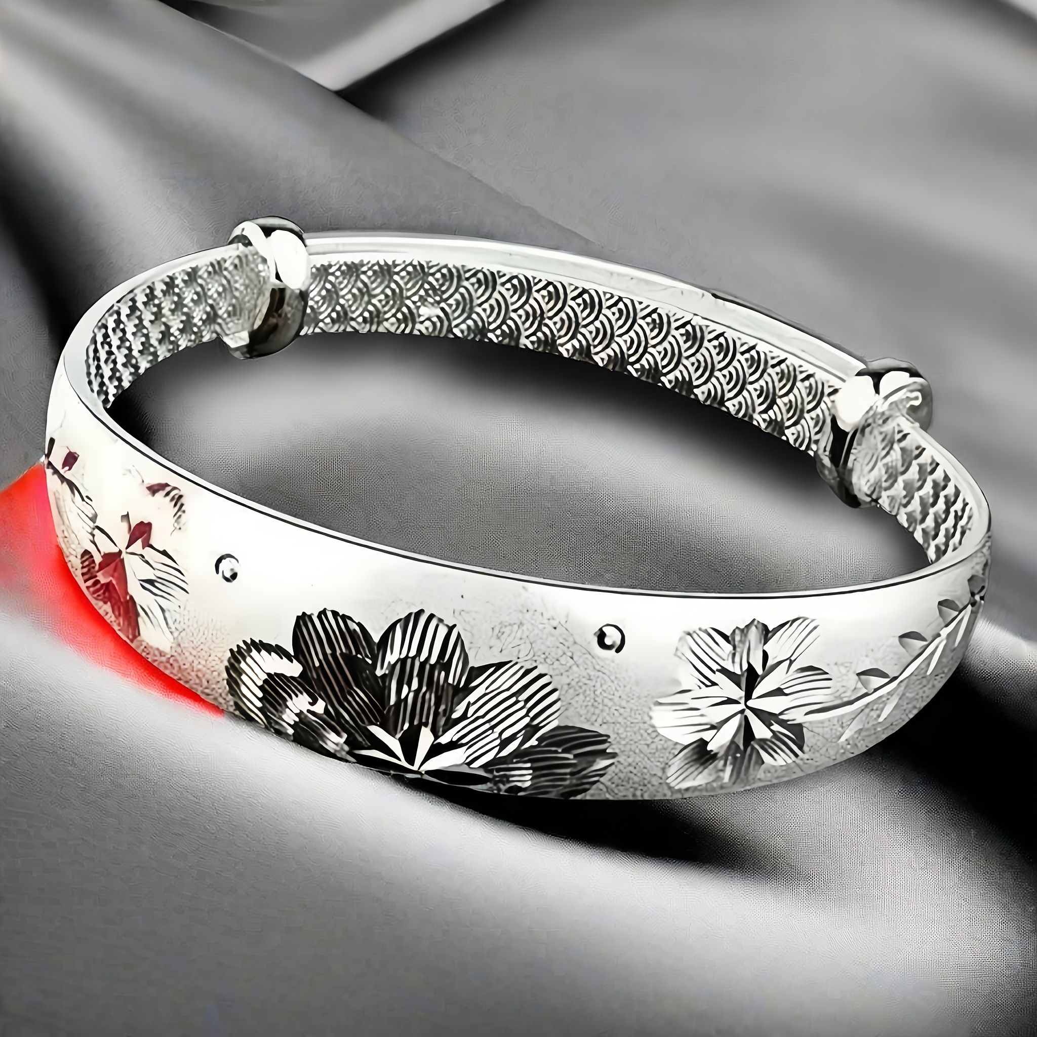 TEMU 925 Pure Silvery Bracelet, A Bracelet For Women. Of The Be Adjusted. A Festival Gift For The Mother