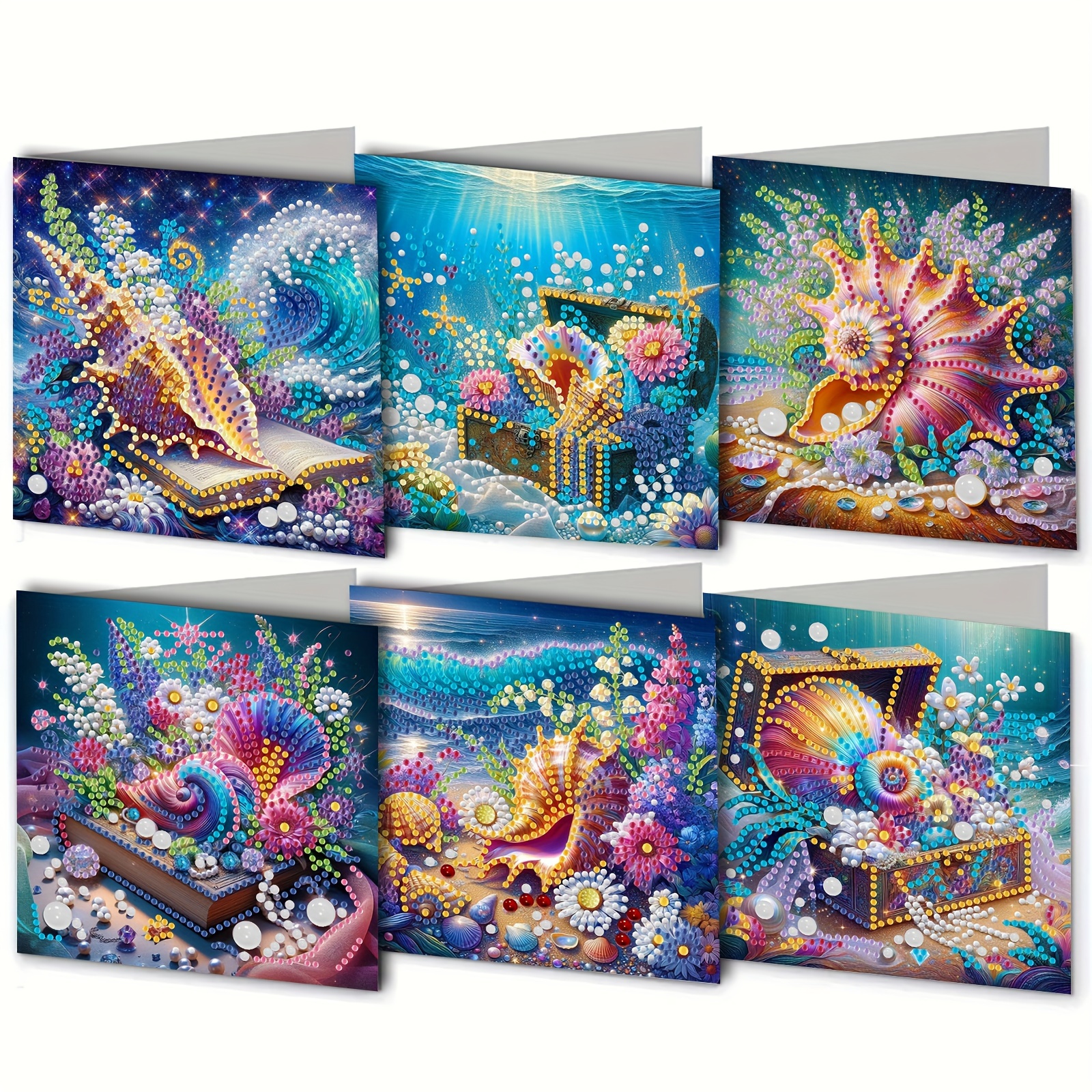 

Diamond Painting Greeting Cards Kit - 6 , Handcraft Diy Art Diamond Embroidery, And Shaped , Wishes & Set