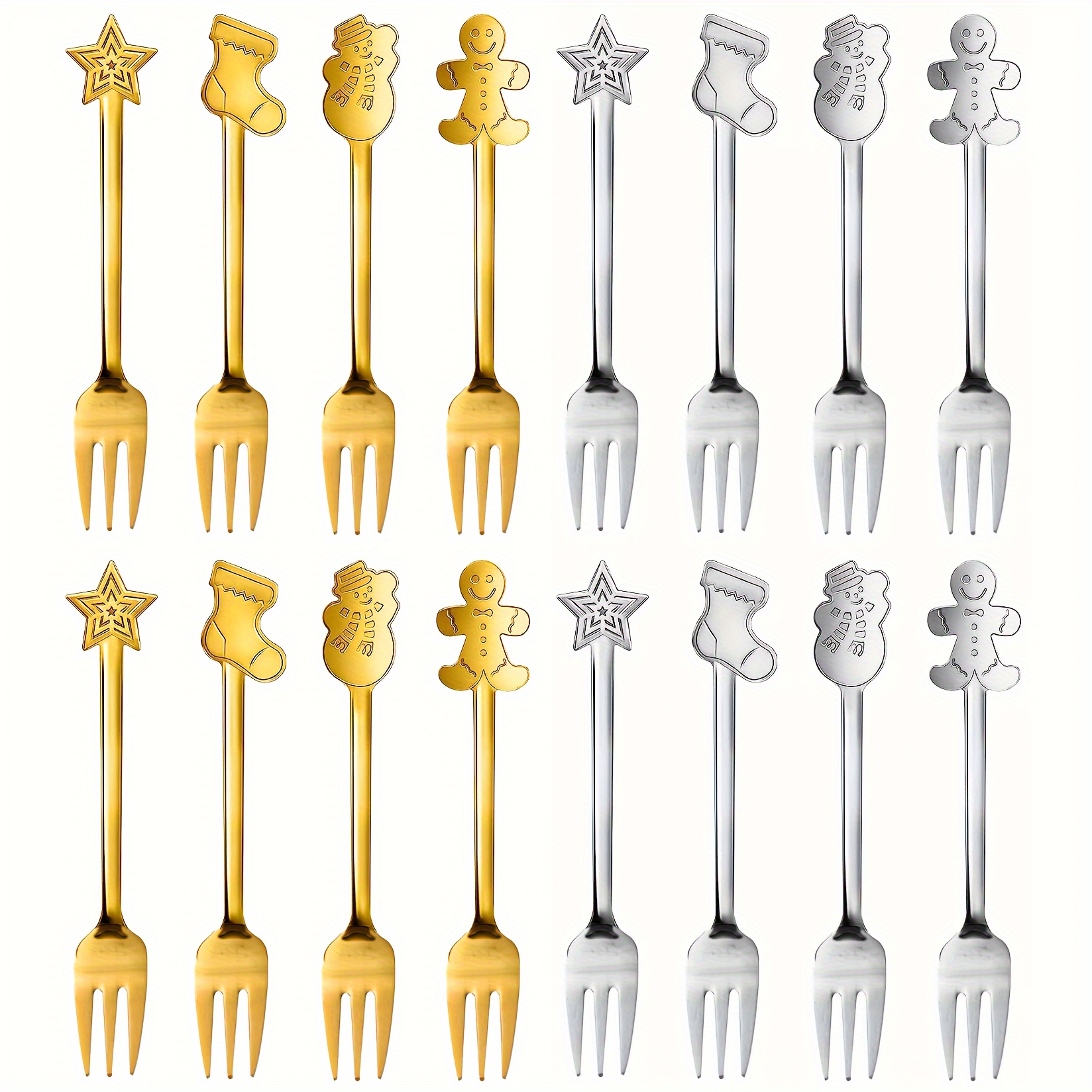 

8pcs Set Of Adorable Christmas - Stainless Steel, For , , Charcuterie & - , Dishwasher Safe - For & Housewarming