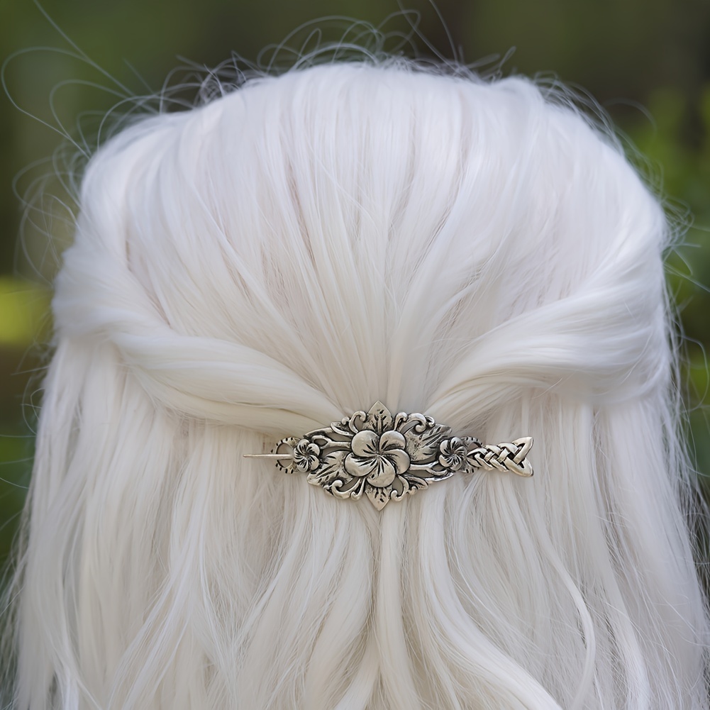 

-inspired Hairpin: A Single, Vintage-style, Floral-design, Alloy Hair Clip For Women Aged 14 And Above