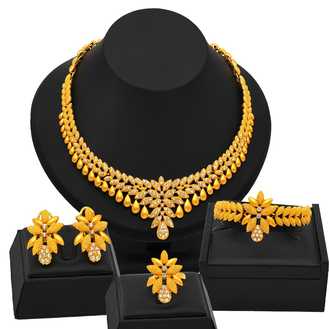 

Arabian & Zinc Alloy Jewelry Set - Necklace, Bracelet, , ; Embellished For Bridal, , Engagement, ; 's Day - All