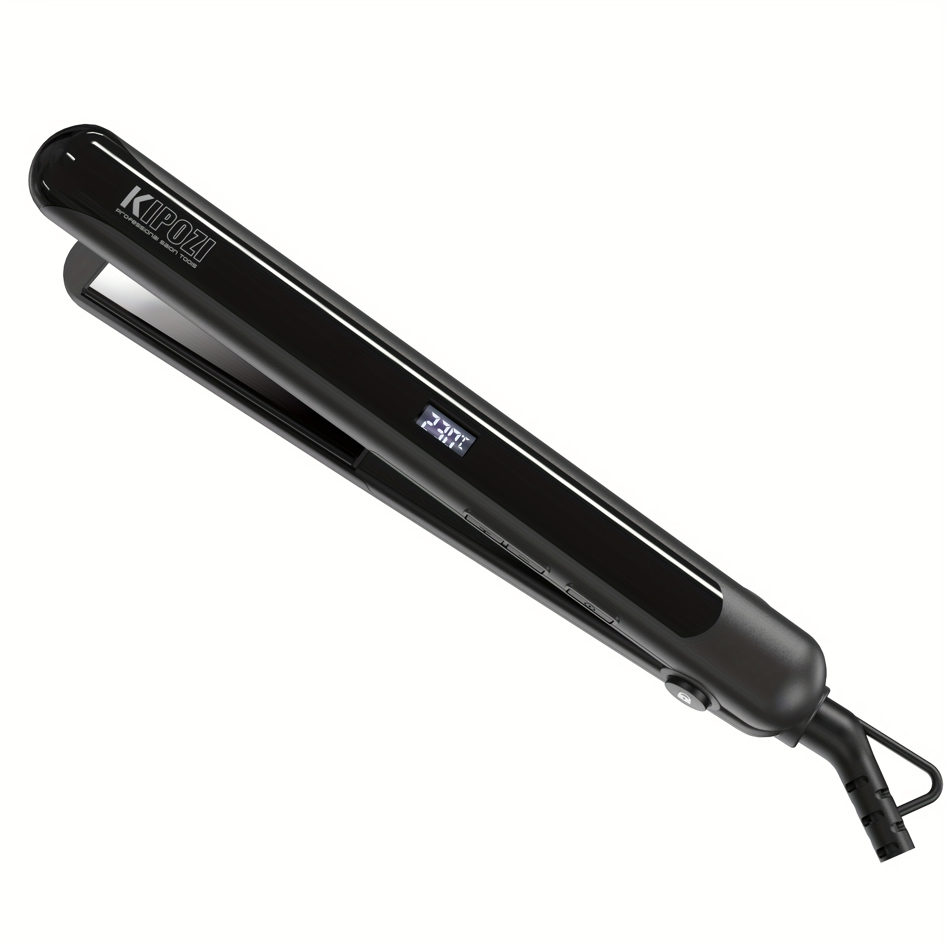 TEMU Piastra per Capelli Professionale Kipozi, Piastra per Capelli da 1 pollice, per Capelli Lisci e Ricci 1, Regolabile, con Display LCD, Adatta per