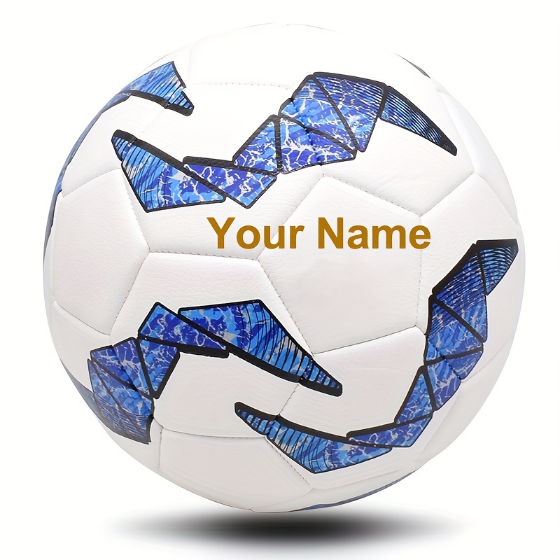 

Custom Size 5 Soccer Ball - Personalize & , Pu Material, Gifts & Home Decor, White/blue, Professional, Football