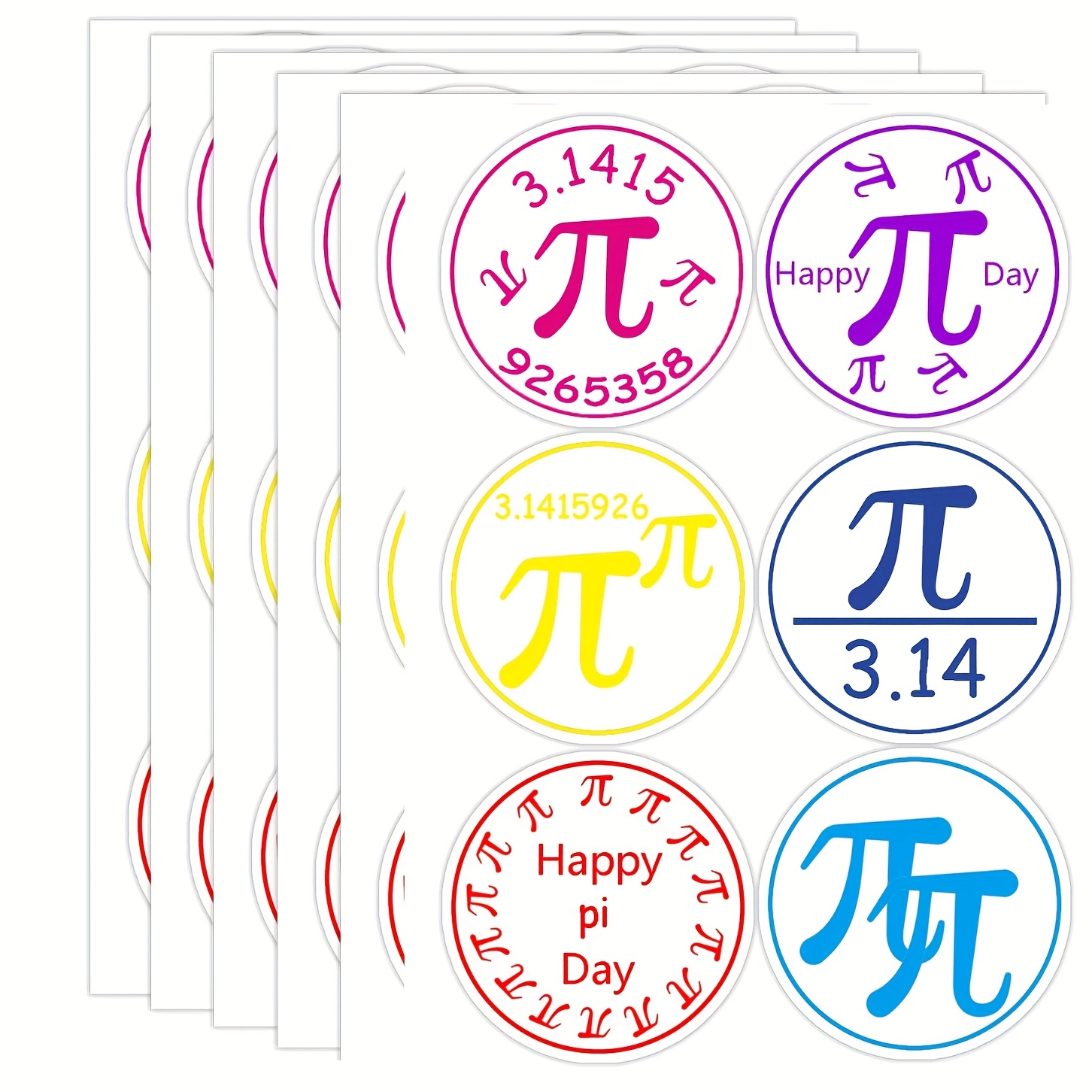 

120pcs 2-inch Pi Day Stickers, Pi Stickers, Pi Day Math Party Decorations For March 14, Stickers For Water Bottles, Gifts For Math Enthusiasts, Laptop, Bottle, And Car Window Decorations.