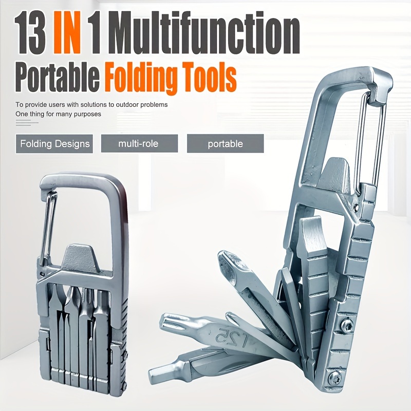 

13 In 1 Multifunctional Batch Small Tool Stainless Steel Combination Tool Mobile Phone Holder Folding Outdoor Bottle Opener