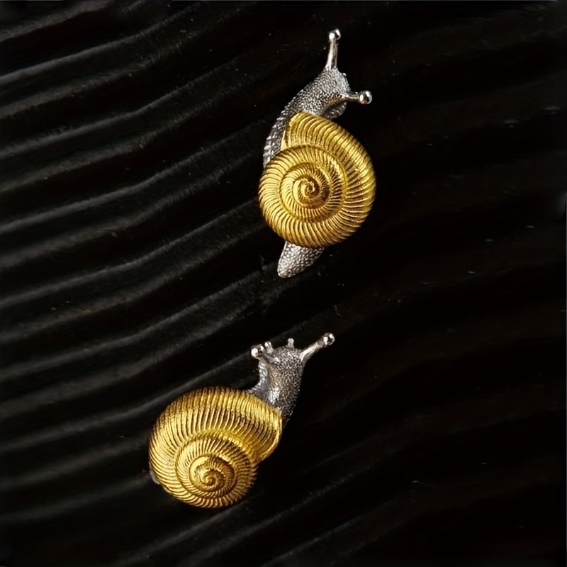 Zodiac Snake & Shell Dangle Earrings, 18K Gold Plated