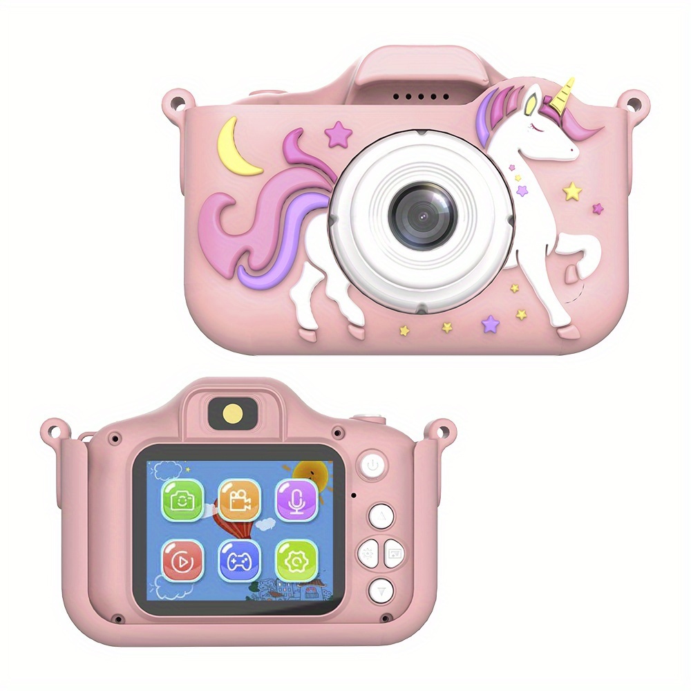 Image of Cartoon Camera Toy, Unicorn And Dinosaur Camera Toy, 1080p High-definition Video, 6 Photo , 32g Memory, Perfect Gift For Birthdays, Holidays, And Christmas