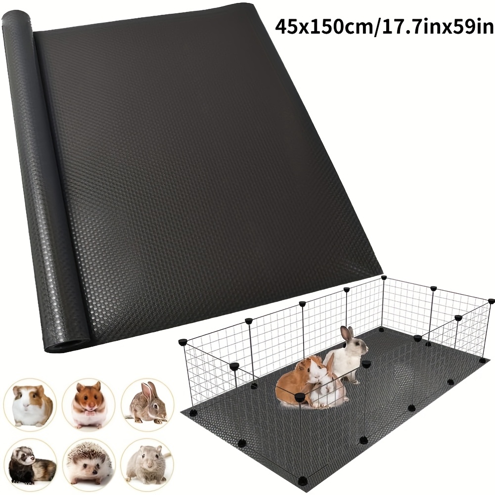 Image of Washable Guinea Pig Bedding Cage Liner, Rabbit Hamster Gerbil Chinchilla Pad – Easy To Cut & Reusible, 18"×79", 1pc ()