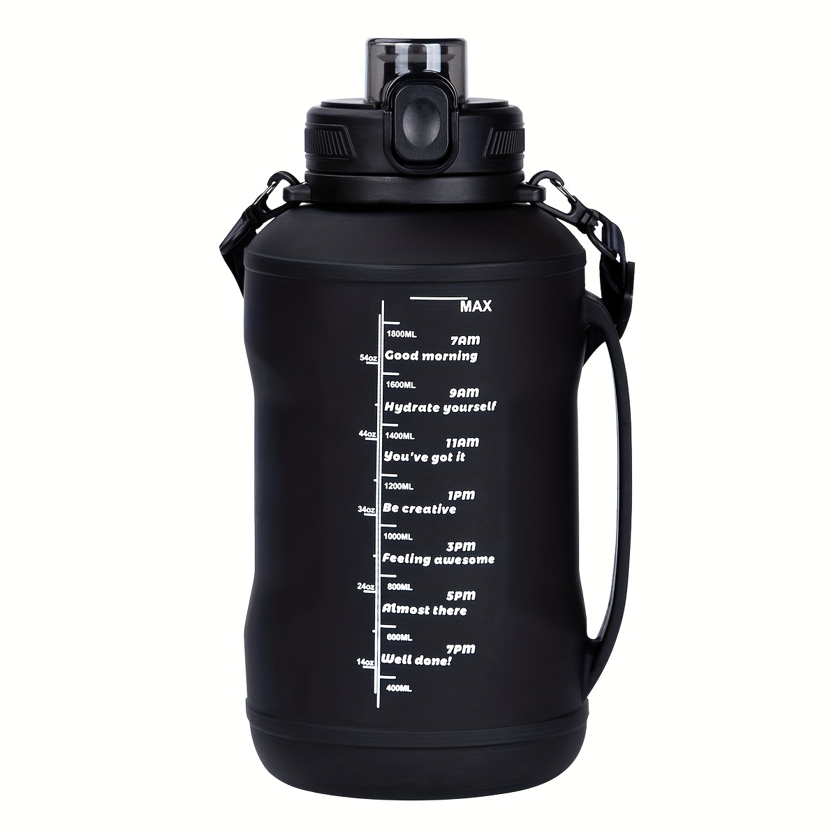 1pc Silicone Water Bottle, Lightweight Foldable Water Bottle, Foldable Travel Mug for Picnic Hicking Camping Climbing, Collapsible Bottle with Carrying Strap and Handle, Large Capacity Outdoor Sports Water Bottle for Running and Fitness Yoga