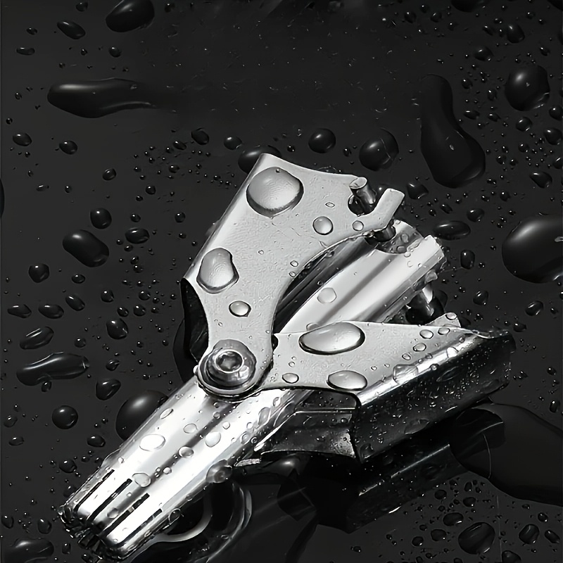 TEMU Stainless Steel Manual Nose Hair Trimmer - Precision Grooming Tool, Battery-free Personal Care Essential